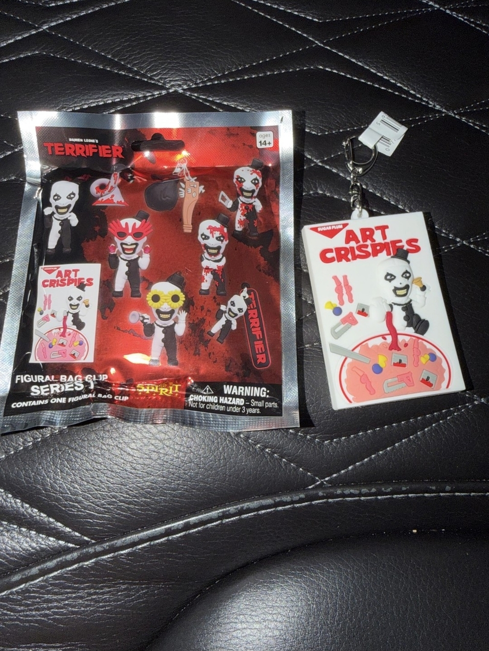 Art Crispies White Keychain Bag Clip